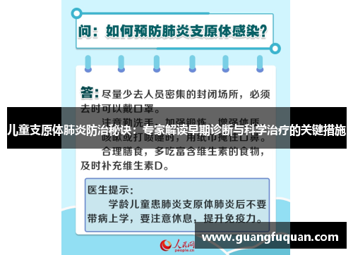 儿童支原体肺炎防治秘诀：专家解读早期诊断与科学治疗的关键措施